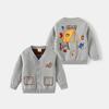 Mountain Children's Clothing Boys Sweater 24 Autumn and Winter New Children's Vacation Style Double-layer Cotton Thread Cardigan Jacket