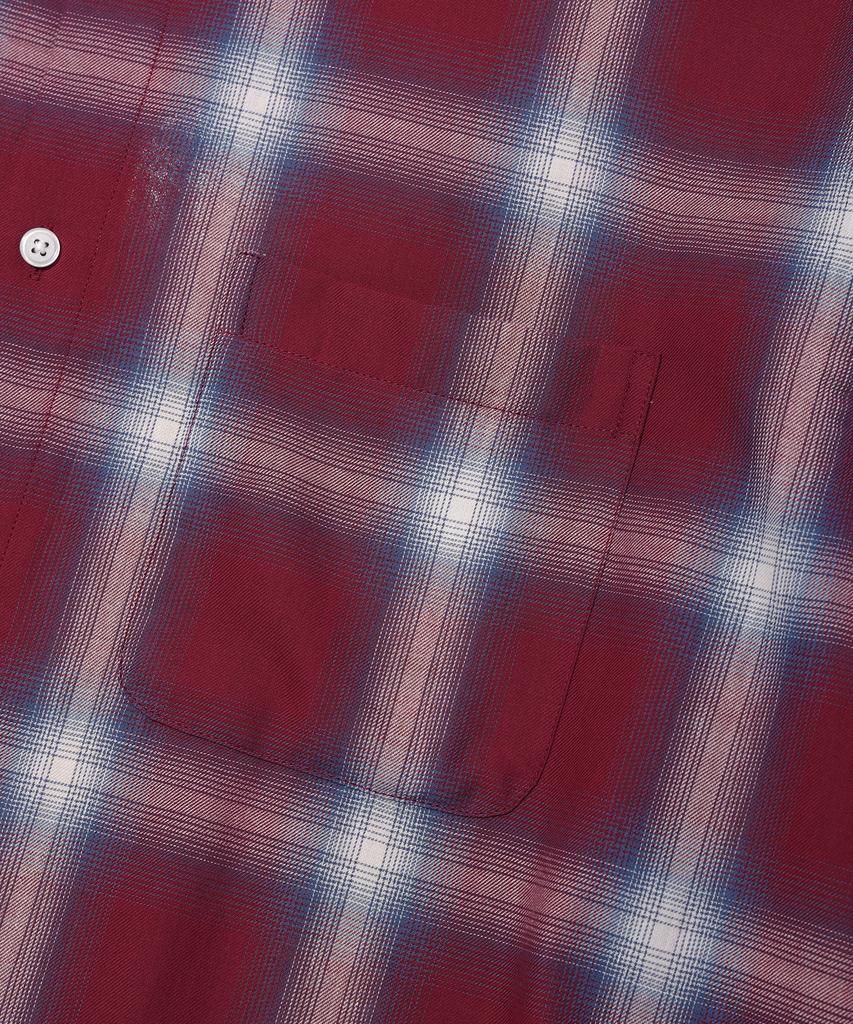 SOUNDSLIFE Ombre Check Shirt Red