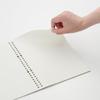 MUJI Peelable 5mm 26 50 NAA93A9A Notebook-Style Loose-Leaf Paper, Gray, B5, Grid, Holes, Sheets,