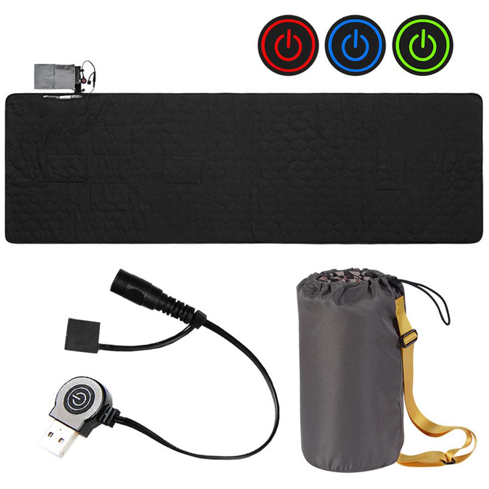 USB Нагревательный спальный коврик Уличные электрические грелки 3-уровневая регулировка Кемпинговая палатка Спальный матрас Термоковрик Грелка для ног