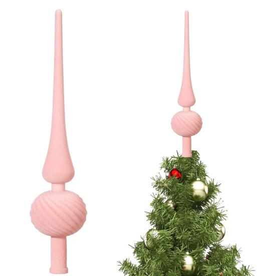 11-дюймовый бархатный навершие на елку, винтажное украшение на верхушку елки в стиле середины века, сферическое, для рождественской праздничной вечеринки