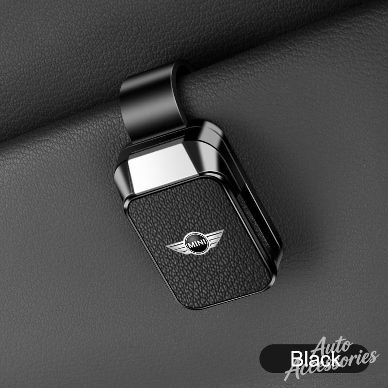 UWGK8 Car Visor Sunglasses Clip Goat Leather Magnetic Eyeglasses Holder Accessories For BMW Mini Cooper Clubman Countryman R55 R56 R57