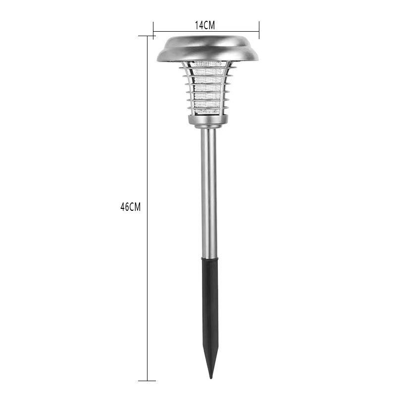 Водонепроницаемая солнечная лампа-уничтожитель и отпугиватель комаров из нержавеющей стали для использования на открытом воздухе