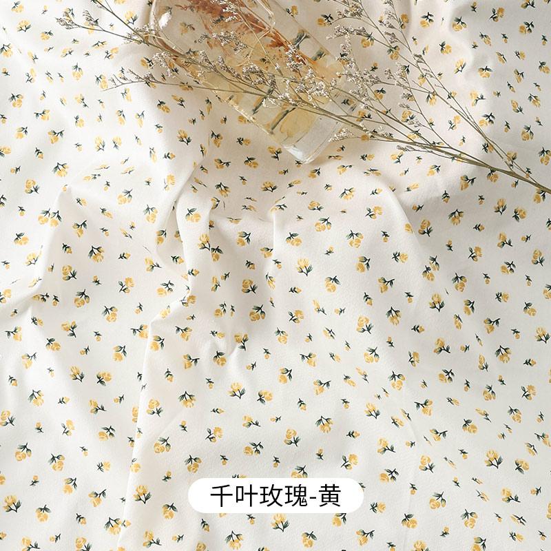 0,5 м/2 м Ткань из чистого хлопка в деревенском стиле с мелким цветочным принтом для шитья платьев, декоративная ткань, ткани для одежды ручной работы DIY