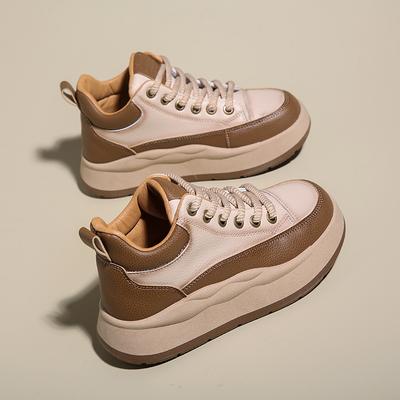 Женская повседневная обувь, осенние новинки, популярные спортивные туфли на платформе, женские вулканизированные туфли, лаконичные, увеличенные, удобные, повседневные женские кроссовки