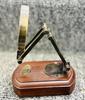 Vintage Table Decor Magnifier Nautical Antique Brass Adjustable Magnifying Glass
