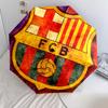 Узор FC Barcelona, автоматический складной зонт, портативная и складная конструкция, 8 спиц, рождественский или день рождения подарок.