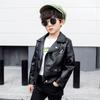 Kids Clothing Boys and Girls Lapel Leather Children's Motorcycle Jacket Spring Autumn Korean Style Jacket