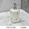 Керамическая бутылочка для мыла с инкрустацией из драгоценных камней, роскошный декор для кухни, ванной комнаты, дозатор шампуня, бутылки с гелем для душа, аксессуары для дома
