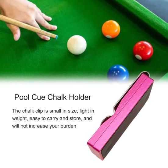 Pool Cue Chalk Holder with Metal Clip Heavy Duty Aluminum Portable Snooker Chalk Box Carrier Case Billiard Accessories Enthusiasts Gift