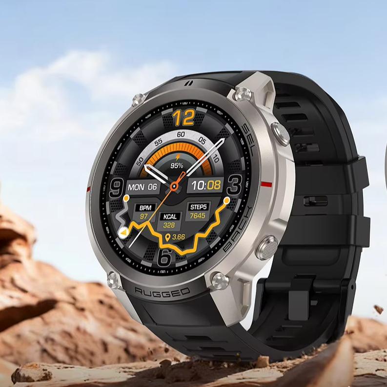 Factory Direct MSDS Smart Fitness Watches Rugged GPS 5ATM Dive Waterproof Smartwatch for Men Swimming Mountaineering