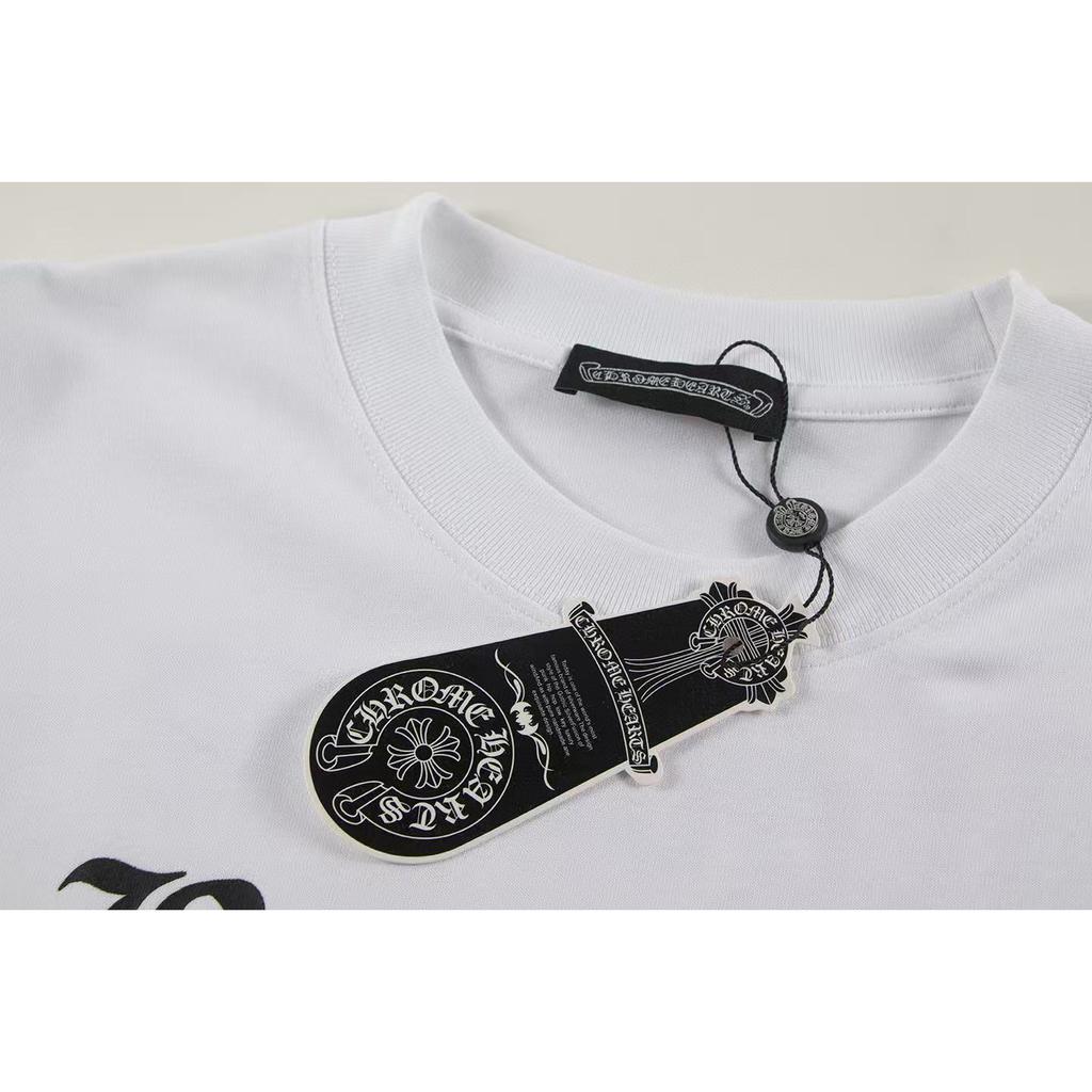 W352 CHROME HEARTS 2025 Summer New High Quality Cotton Round Neck Loose Large Size Men's and Women's T-shirt Couple T-shirt