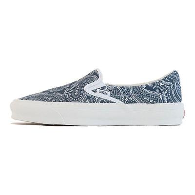 Kith x Vault OG Classic Slip-On LX Пейсли Унисекс Кроссовки Синий Гибралтарское море VN0A45JK6CC