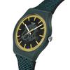 Swatch НОВЫЕ GENT БИОСЫРЬЕ ИДЕАЛЬНО ЗЕЛЕНЫЕ PAY Зеленые наручные часы, SO29G112-6000, Унисекс,