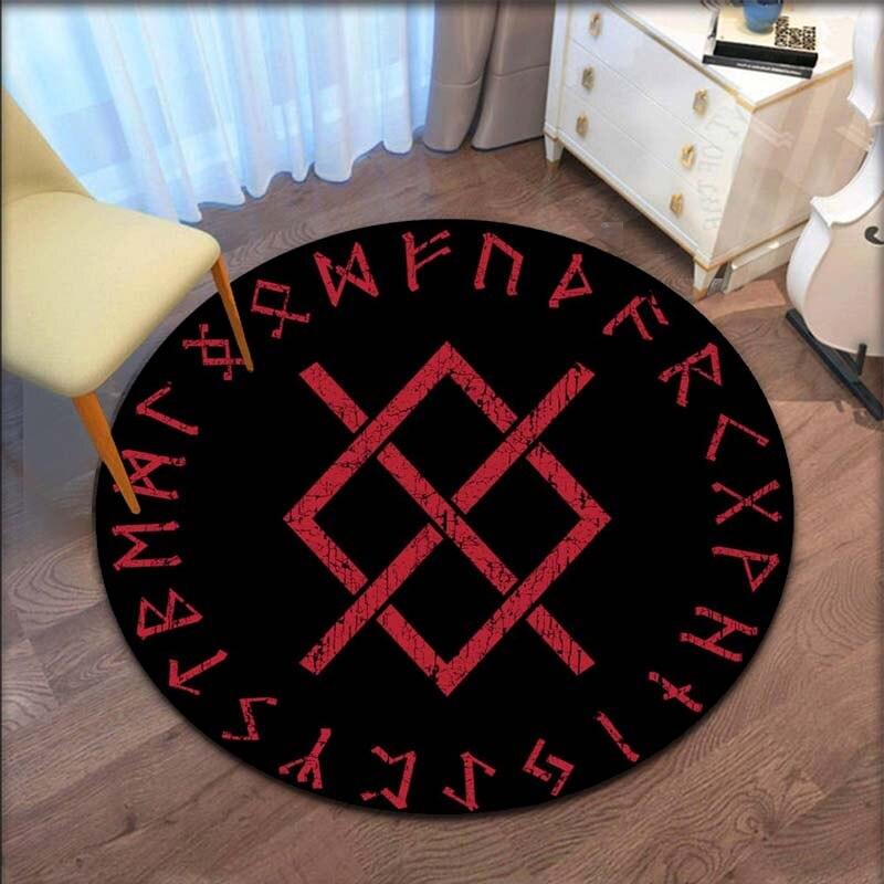 Коврик с рисунком викингов, круглый напольный коврик, ковер для гостиной, ковер для ванной комнаты, кухонный коврик, кухонный коврик, Tapetes