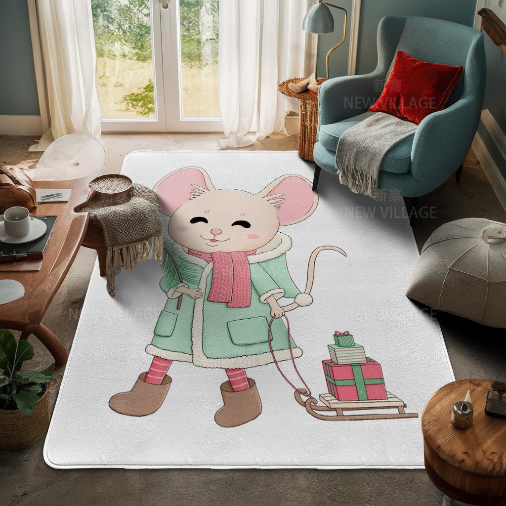 Ковер у входа в дом Домашний коврик у двери Гостиная Ванная Комната Ноги ванная комната Нескользящие коврики с водопоглощением для ванной Счастливого Рождества зима