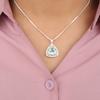 Sky Blue Topaz Gemstone 925 Stamped Silver Jewelry Stylish Zircon Pendant 0.99" CZP-8-11