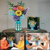 Flowers Bouquet Toys Building Blocks Set with Vase,Hydrangea, Artificial Plants for Adults, Teen Girls, Home, Office Decor- 1853pcs
