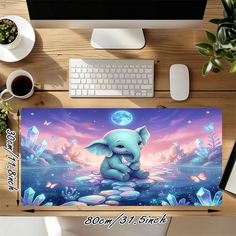 Elephant Dream Xl Gaming Mouse Pad Nonslip Rubber Base Stitched Edge Waterproof Desk Mat For Pc Laptop Gamer Office Computer Accessories C927244