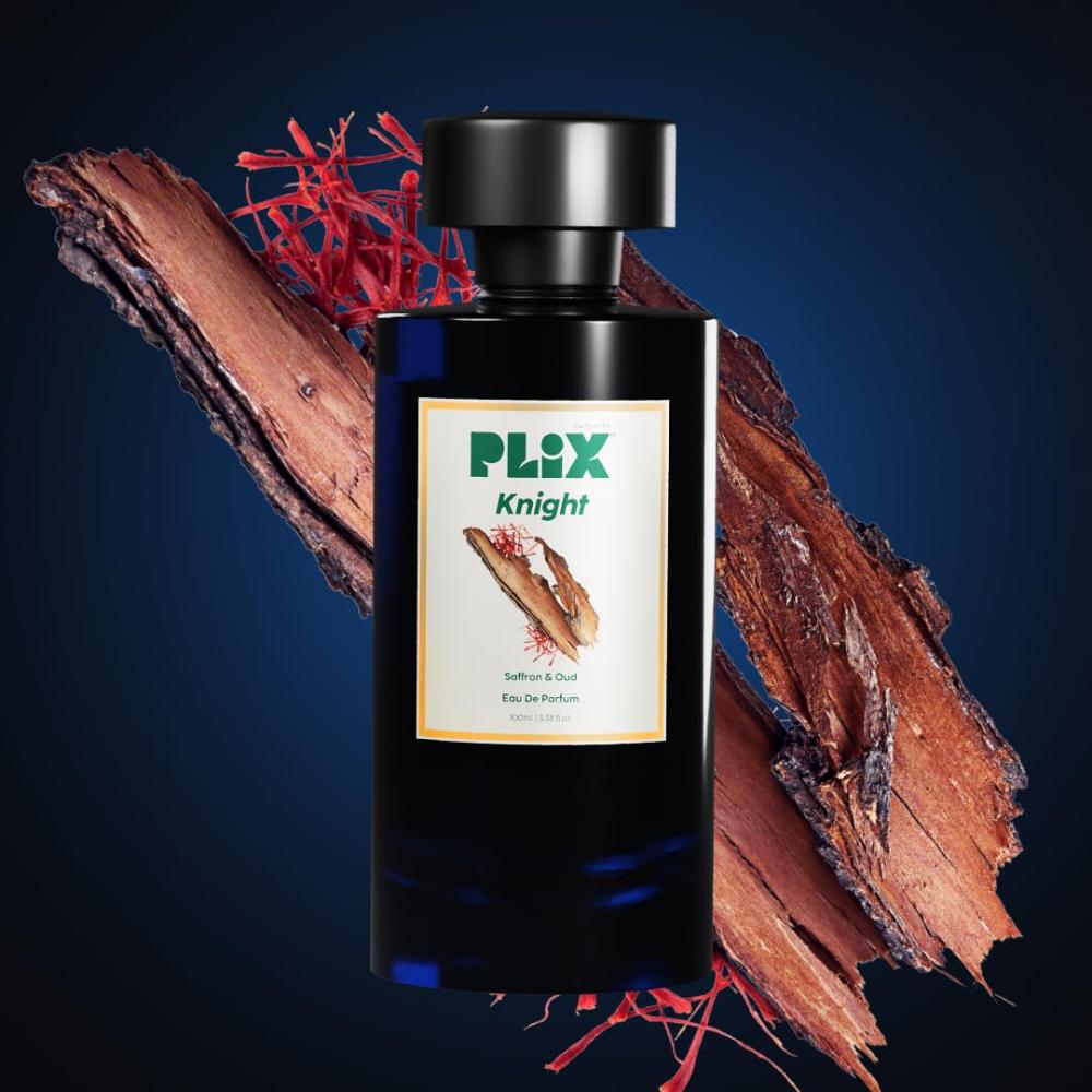 PLIX - THE PLANT FIX Mood Range Knight Perfume for Date Night| Perfect for Date & Romantic Evening| Long Lasting Fresh Saffron & Oud Fragrance, 100 Ml