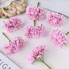 6 Heads Silk Hydrangea Bouquet DIY Fake Plants Artificial Carnation Bouquet  New Year's Decor