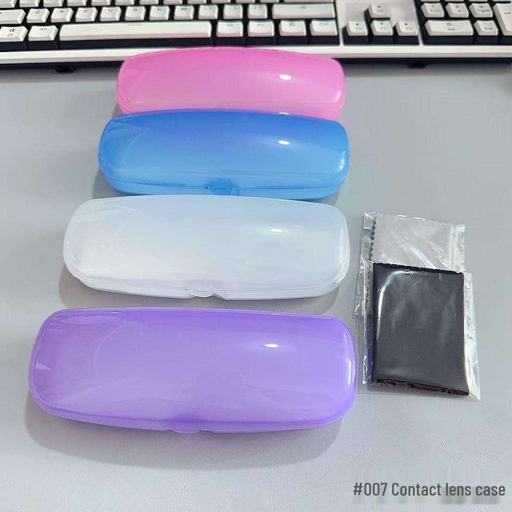 Multi-color Anti-slip Eyeglass Case with Chain and Cloth for Prescription and Reading Glasses