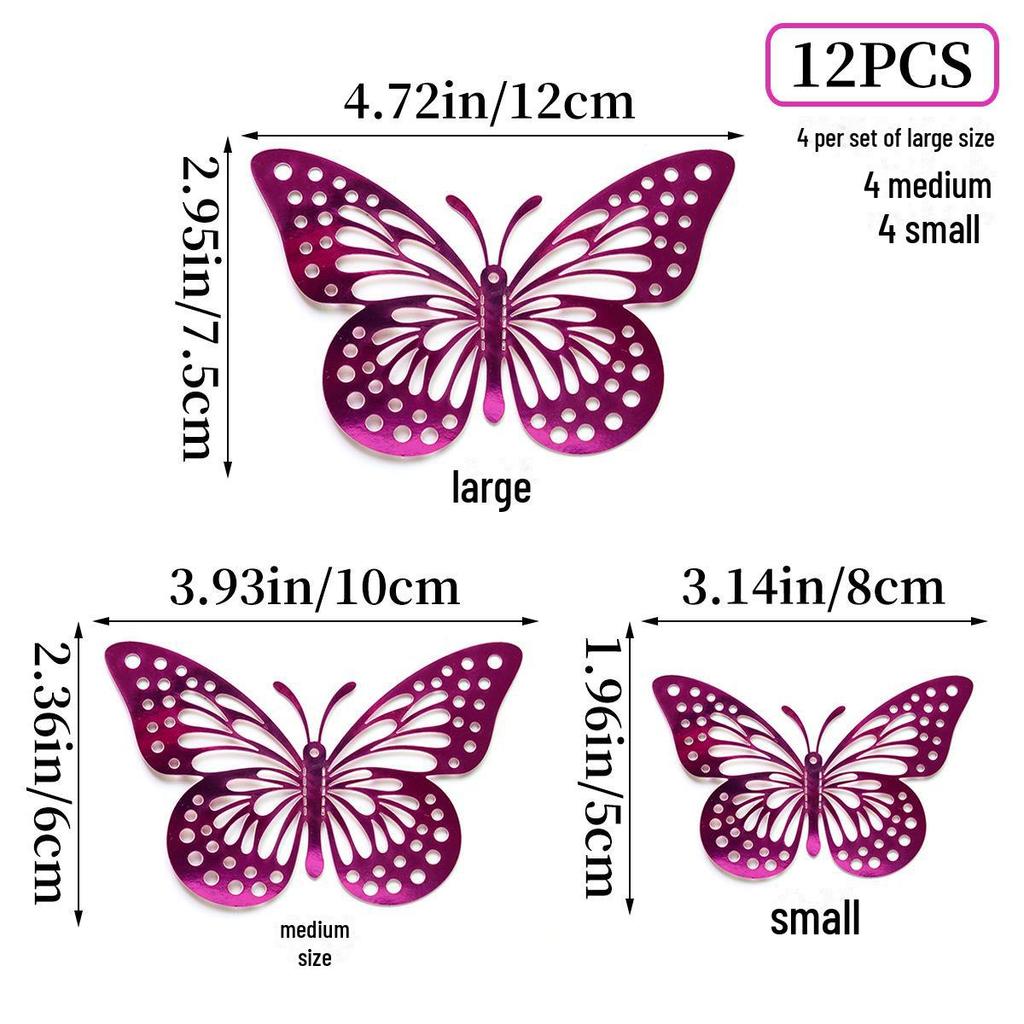 Украшения для вечеринки в виде 3D-бабочки: Наклейки на весеннюю тематику для детских дней рождения и свадеб