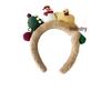 Женский рождественский головной убор в виде конфетного снеговика: Милая плюшевая повязка на голову, аксессуар для волос