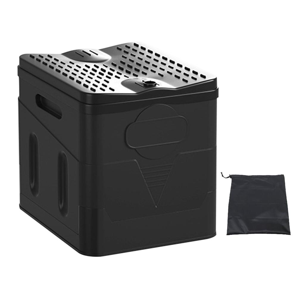 70L Foldable Toilet for Outdoor Camping Trash Can Storage Box Potty for Adults Kids Cover Design Seat Toilet for Picnic Travel