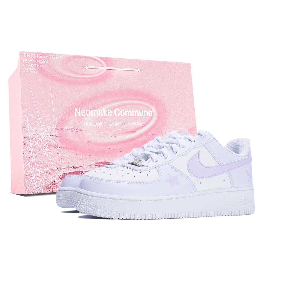 Nike Air Force 1 Slip Resistant Abrasion Resistant Low top Skateboard Shoes Women's Purple DD8959-100(Team897-)
