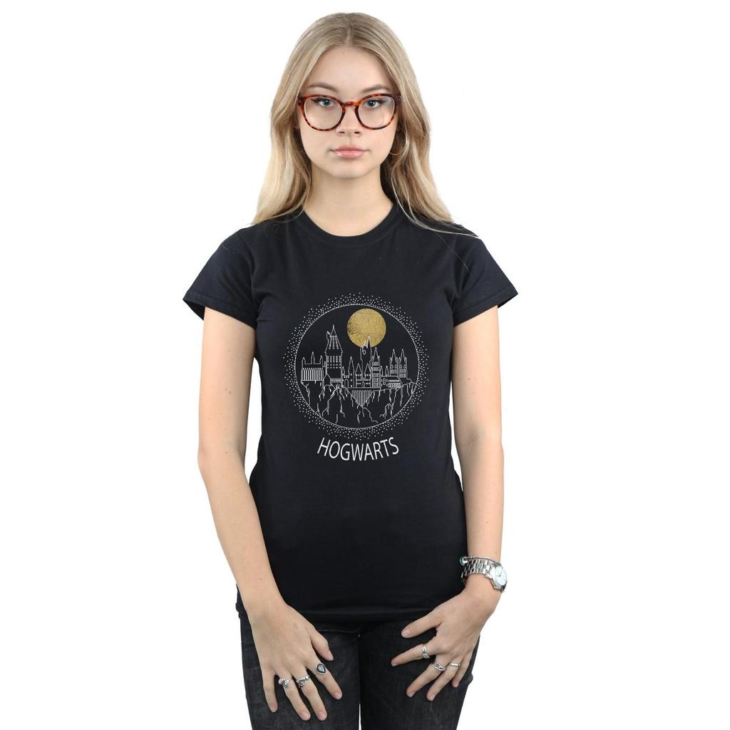 Harry Potter Womens/Ladies Hogwarts Circle Cotton T-Shirt