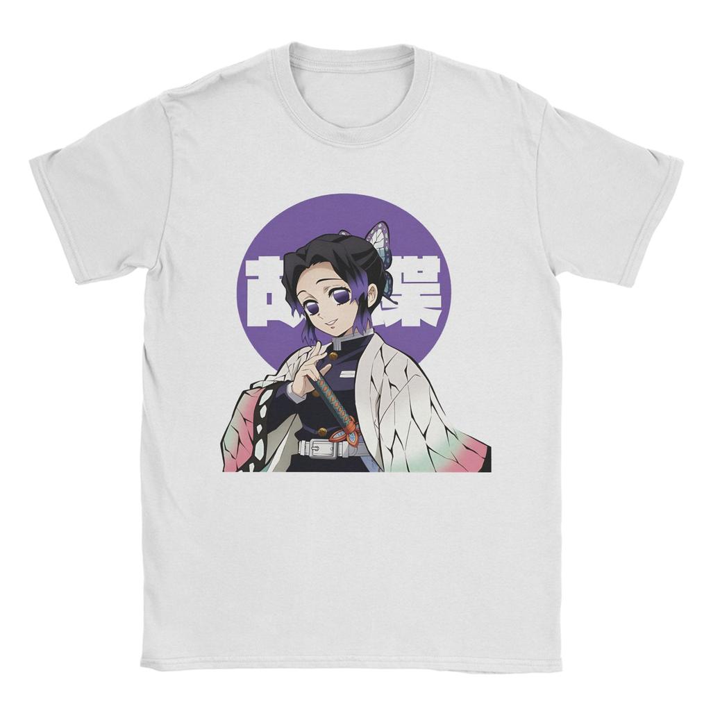 Demon Slayer Shinobu  Japanese Anime  T Shirt Men Women Cotton Casual T-Shirt Round Neck  Tee Shirt Short Sleeve Clothes Classic
