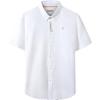 Outdoor Solid Color Casual Polo Short Sleeve Shirt Men Shirts White A24WG-100