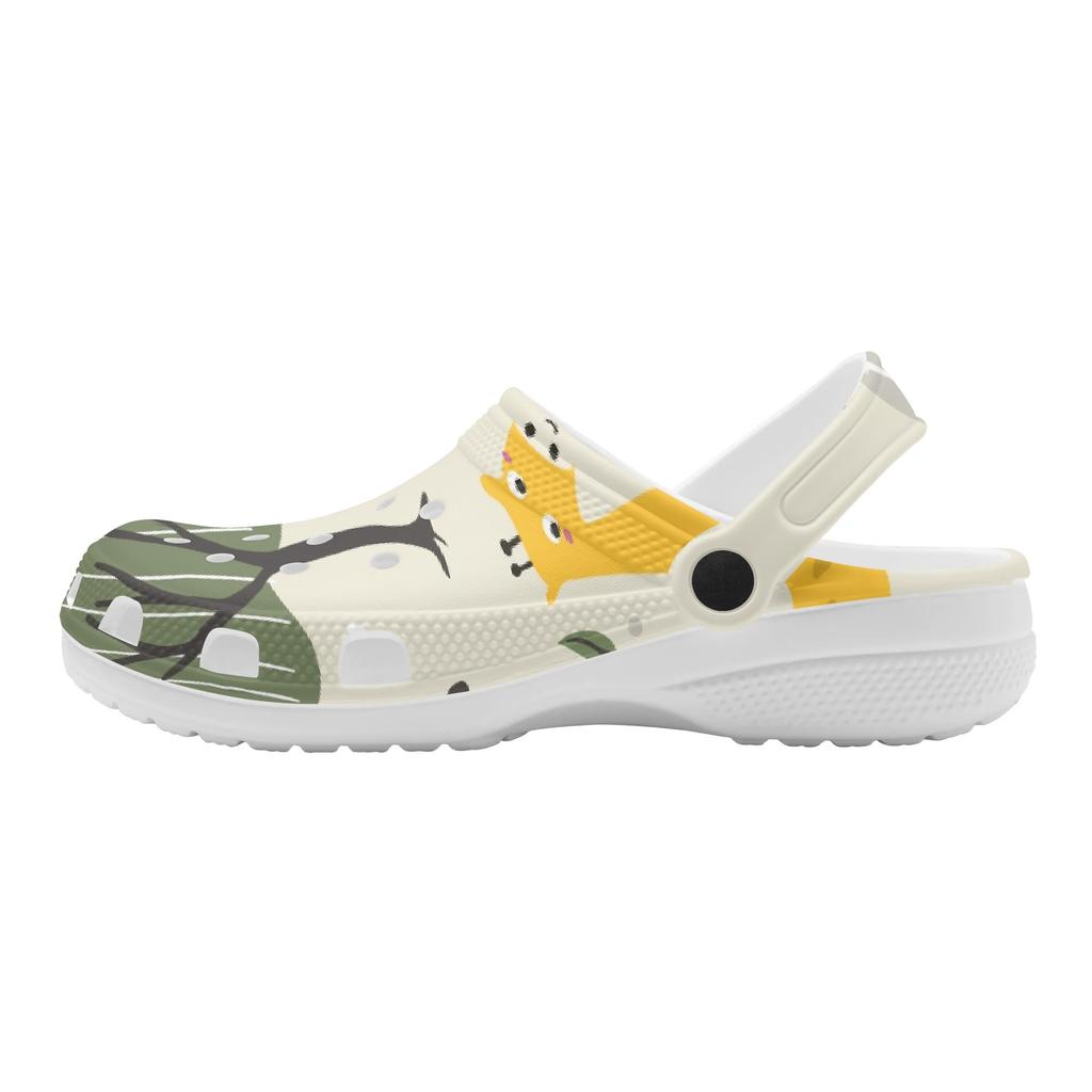 Art Printed EVA Clogs for Women Men Flexible Lightweight Garden Shoes Slip On Beach Pool Bathroom Home Summer Sandals Home Use