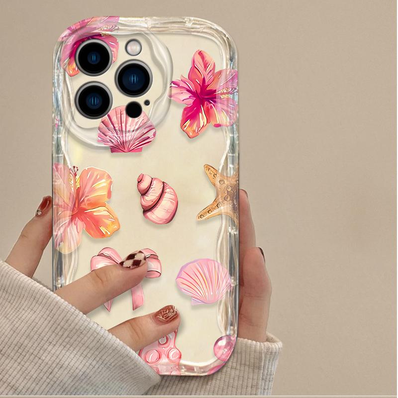 Красочный 3D чехол с волной и морскими организмами для iPhone 16 15 14 13 12 11 Pro Max X XR XS 8 7 Plus SE 2020, противоударный силиконовый чехол