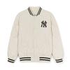 New MLB New York Yankees Baseball Jacket Unisex Ecru 3ADJV0646-50CRD