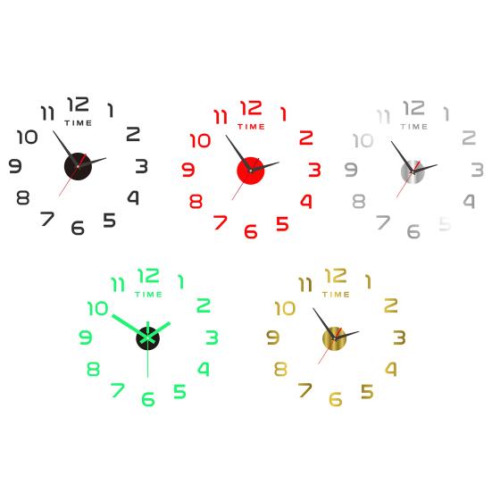 Nordic Style Wall Clock with Lasers Engraving 3D Digital Display Silent Sweep Movement Easy Installation Number Clock Room Decor