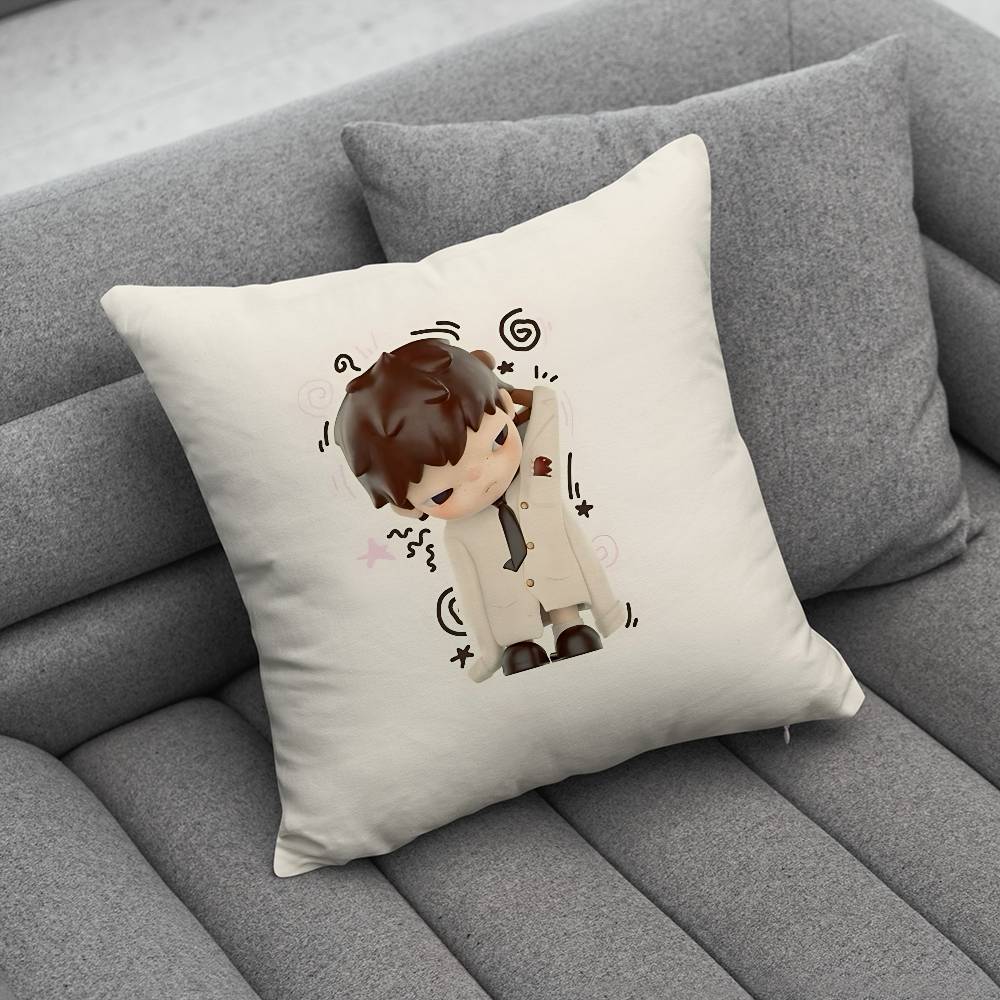 Cartoon Doll HHironoS Pillow Case Pillow Case Living Room Sofa Cushion Cover Suitable For Home Bedroom Room Decoration
