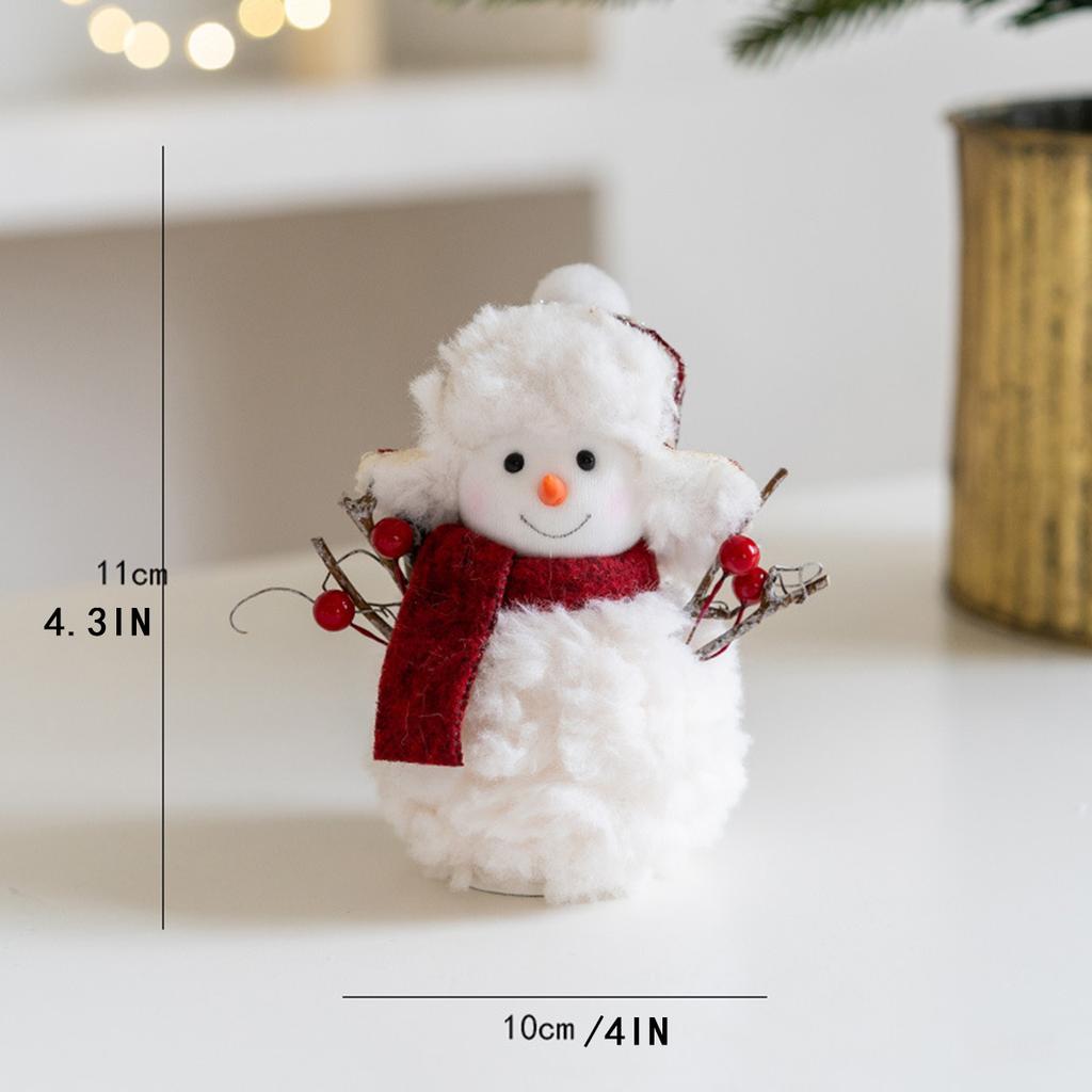 New Plush Knitted Christmas Snowman Doll Decorative Item, Christmas Desktop Atmosphere Display