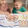 Interaction Montessori Wooden Rope Board Creativity Wooden Threading Rope Board  Social Games