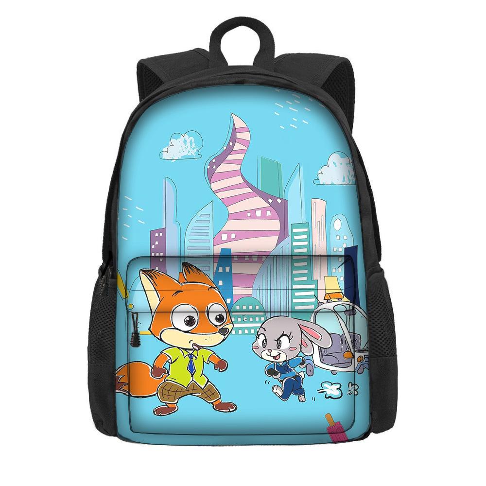 Мультяшный рюкзак на тему «Зверополис 2» для учеников начальной школы, большая вместимость, легкий рюкзак на два плеча