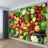 2D Гобелен со здоровой едой, Ткань с фоном из разнообразных свежих продуктов