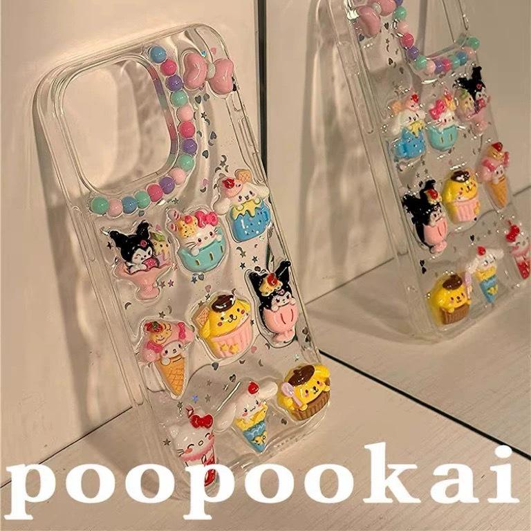 Чехол для iPhone 15 Pro Max/14 Pro/13 Pro Max с мультяшным мороженым Sanrio