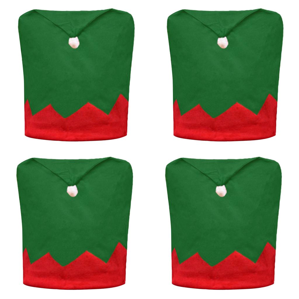 Green Santa Hat Christmas Chair Back Cover Christmas Decoration for Home 2023 New Year Decor Table Ornaments 70cmx50cm
