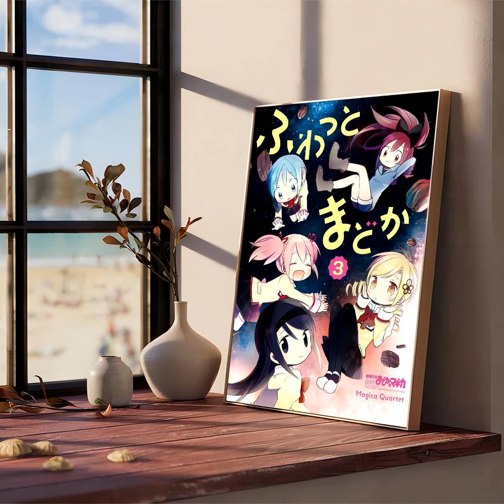 Аниме P-Puella Magi Madoka Magica Девушка Винтажные Постеры Липкие Ретро Крафт Бумажные Наклейки DIY Комната Бар Кафе Кавайный Декор Комнаты