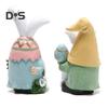 Easter Bunny Ear Gnome Figurine Colorful Egg Faceless Elf Dwarf Resin Statue Sculpture Home Office Desktop Decoration Ornament