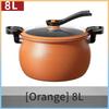 8L Non-Stick Micro Pressure Pot Multifunction Stew Cooking Soup Wok Home Multifunctional Wheat Rice Stone Stew Cooker
