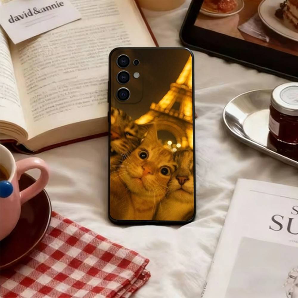 Чехол для телефона The Cat Crew Черный Силиконовый Мягкий Для Samsung S25,S24,S21,S22,S23,S30,Ultra,S20,Plus,Fe,Lite