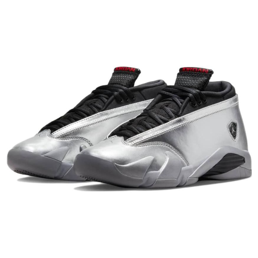 Air Jordan 14 Retro Low Metallic Silver Женские кроссовки Огненно-красный Волко-серый Черный DH4121-060