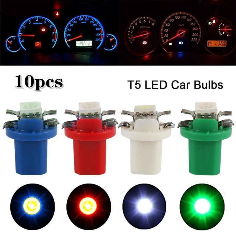10PCS T5 Led Car Bulbs